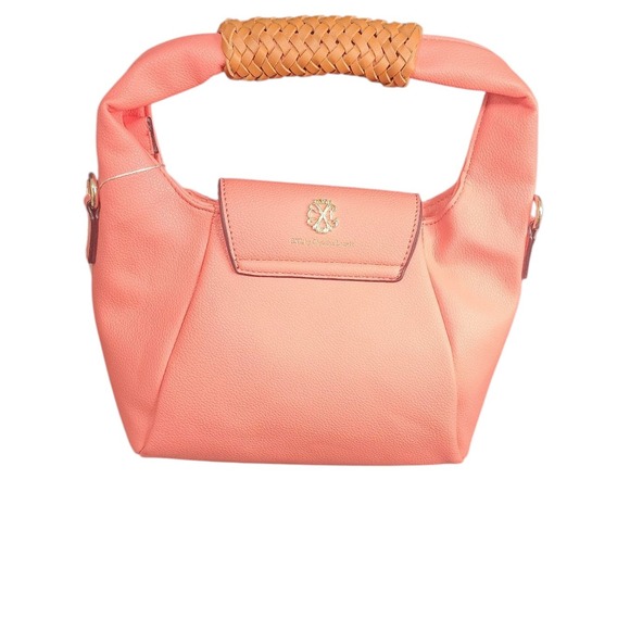 Christian LaCroix Satchel Top Handle Bag Woven Strap Removable Crossbody Strap - Picture 1 of 8
